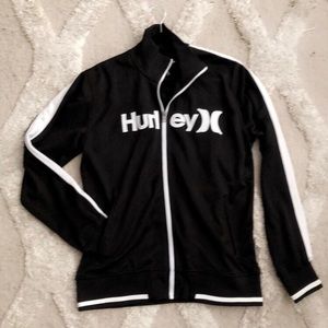 Hurley black zip up jacket size L